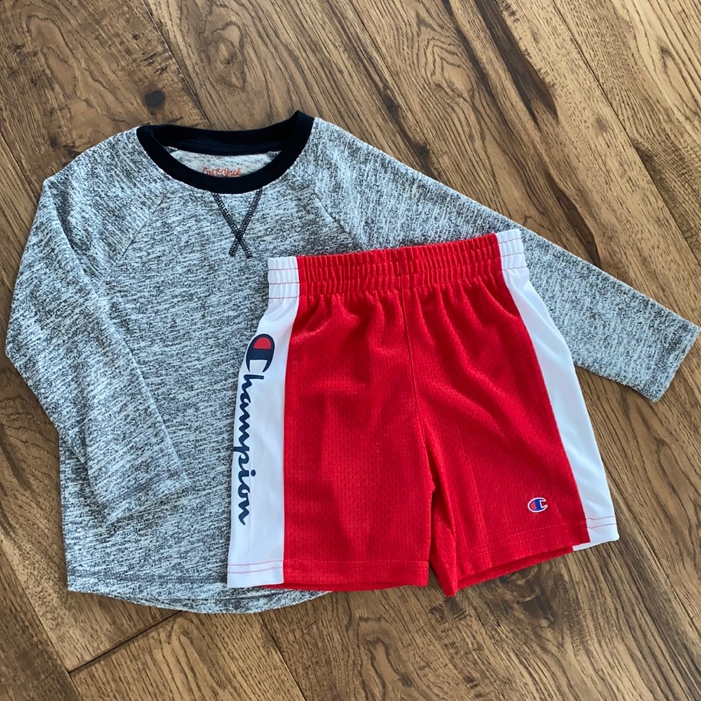 ***SOLD*** Champion & Cat & Jack shirt and short bundle